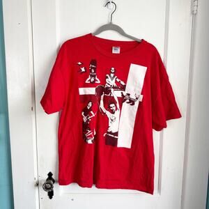 Maroon 5 Band Tee T-Shirt Red 2005 2006 Tour Vintage Sun Faded Size Large L